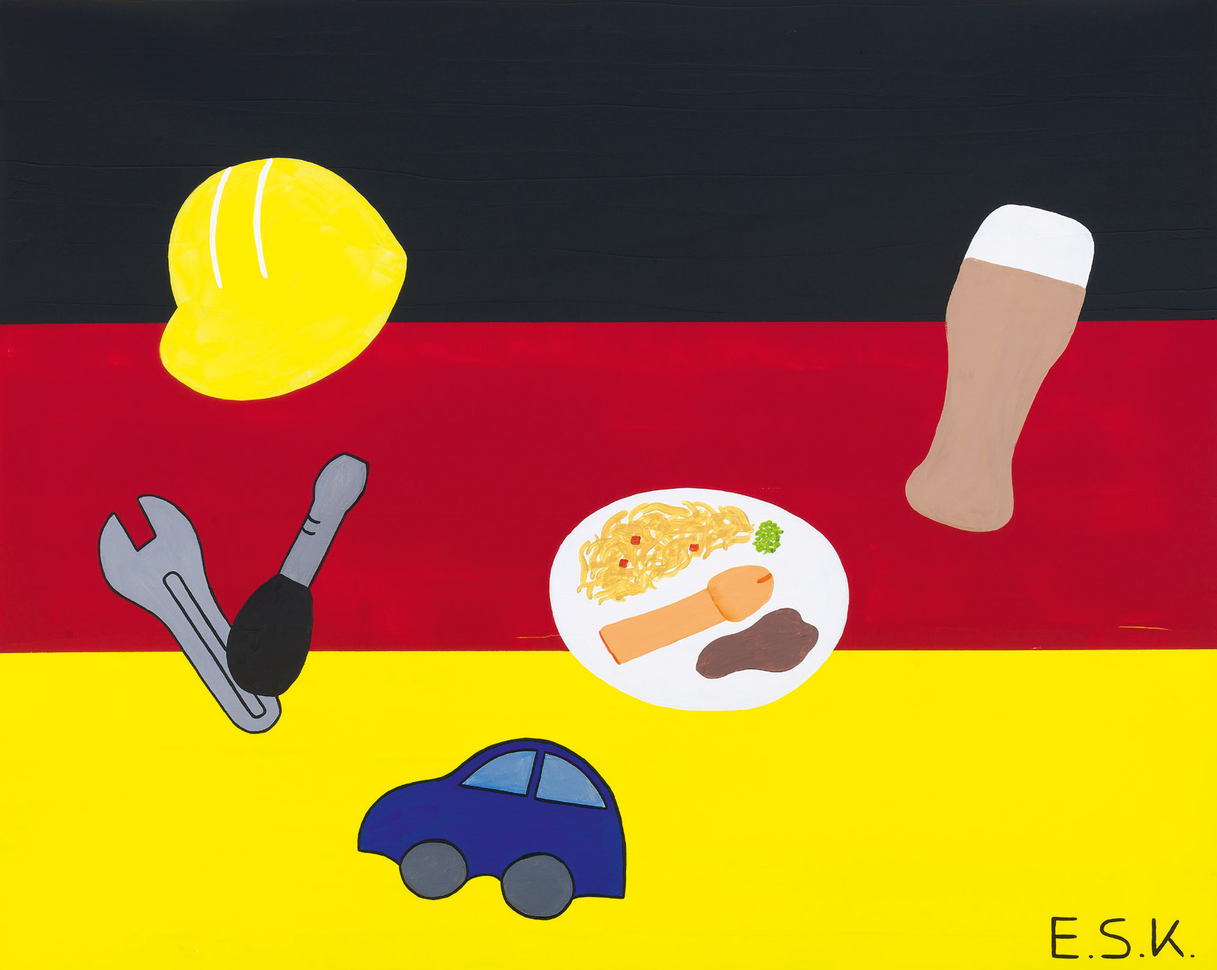 Pop Deutschland - Wuerstchen Pop Art by E.S.K. Eileen Susanne Kreipl
