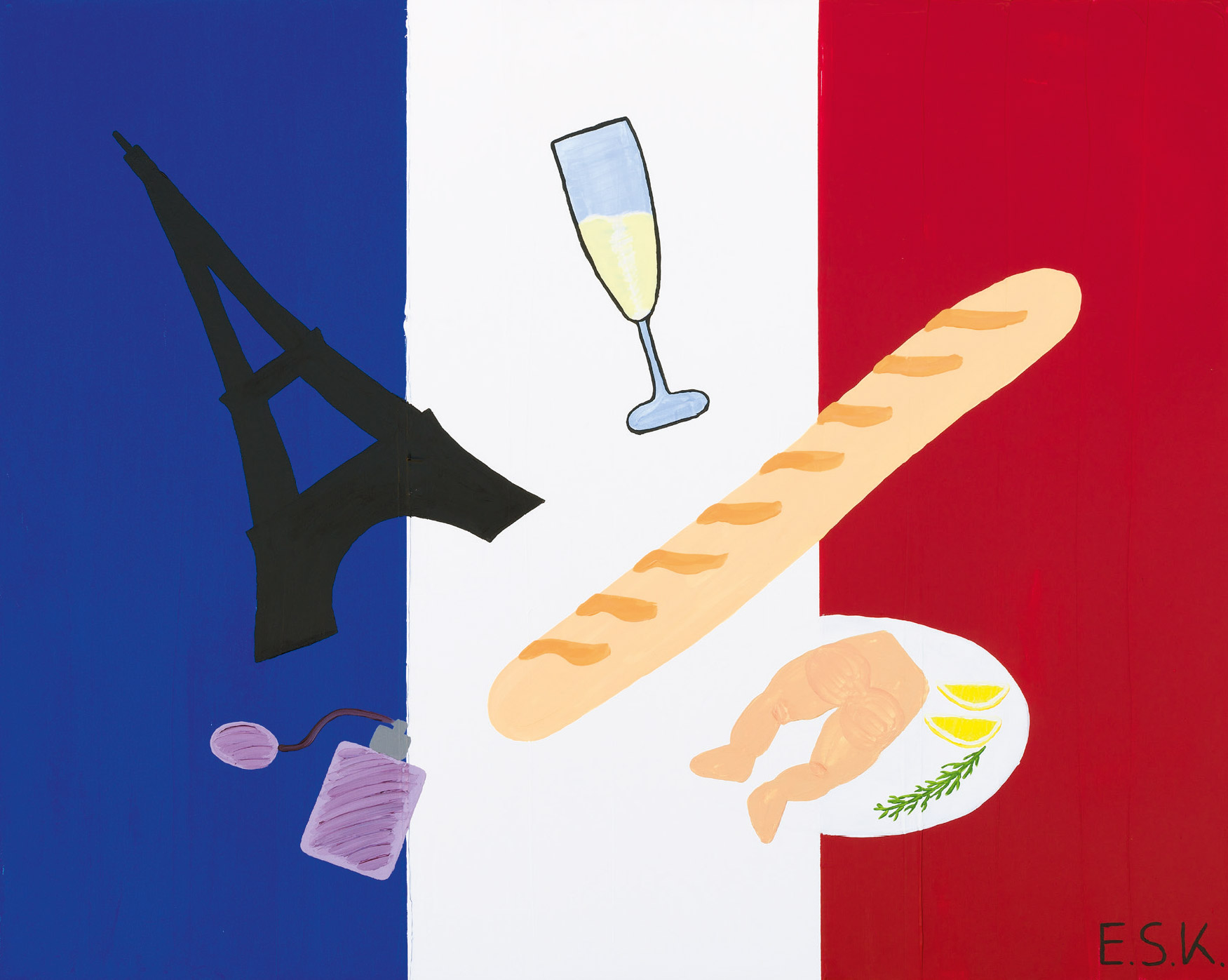 Frankreich - Marotte Pop Art by E.S.K. Eileen Susanne Kreipl