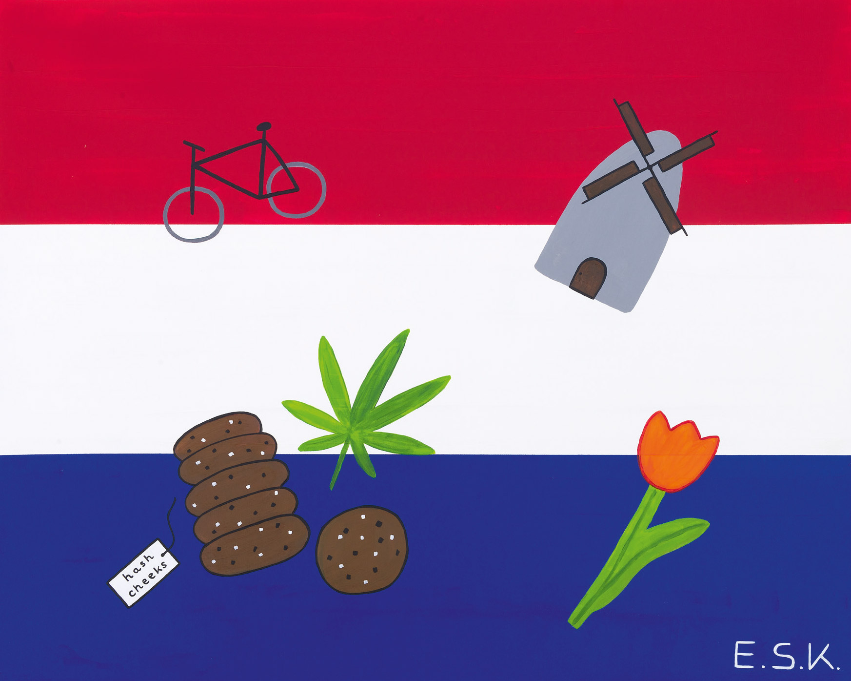 Niederlande -Cheeky Pop Art by E.S.K. Eileen Susanne Kreipl