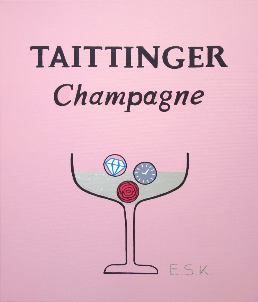 Taittinger Perlage der Träume Pop Art Kunst by Eileen Susanne Kreipl E.S.K.