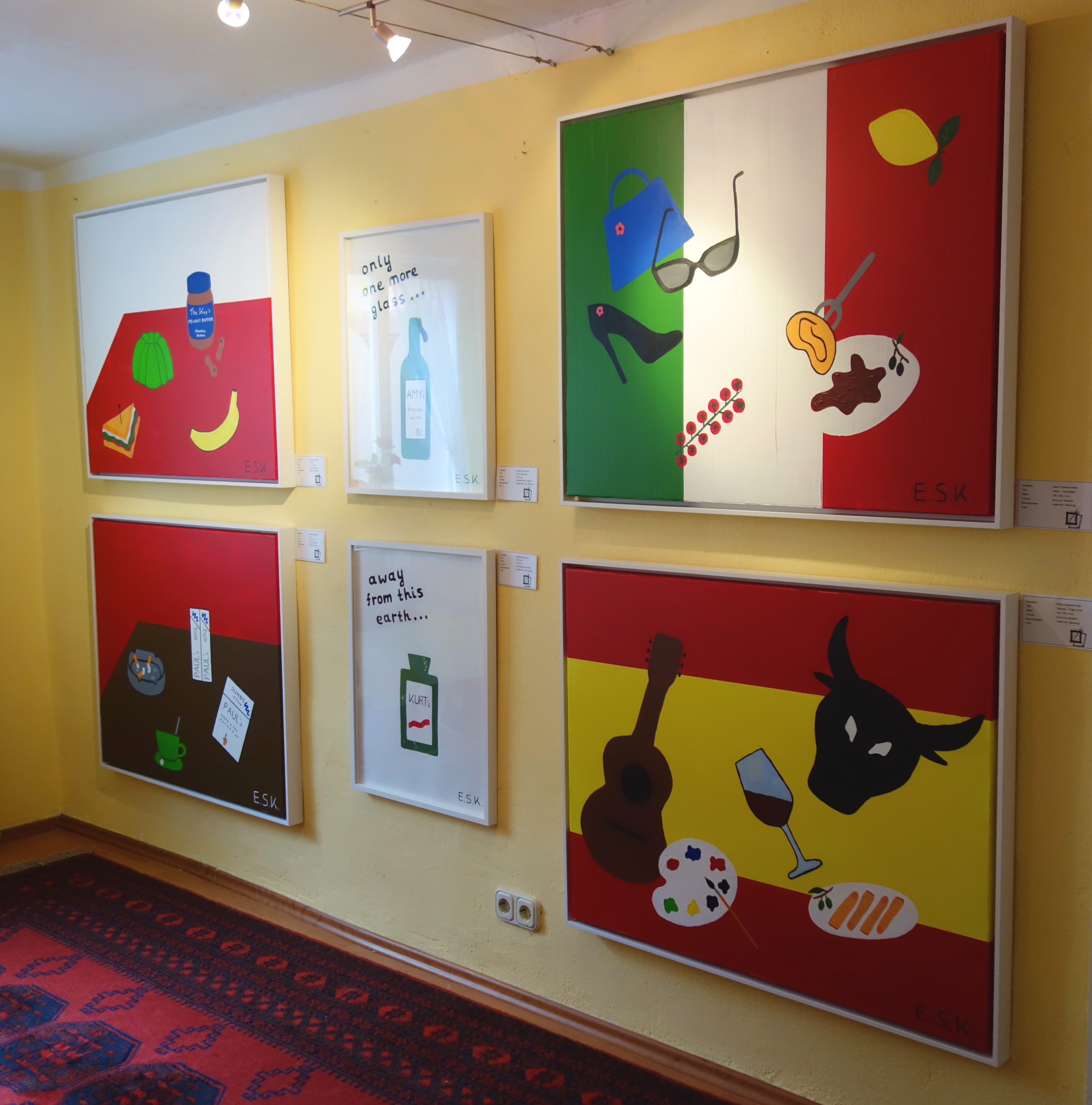 E.S.K. Pop Art Kunst by Eileen Susanne Kreipl in der kleine Galerie Waging