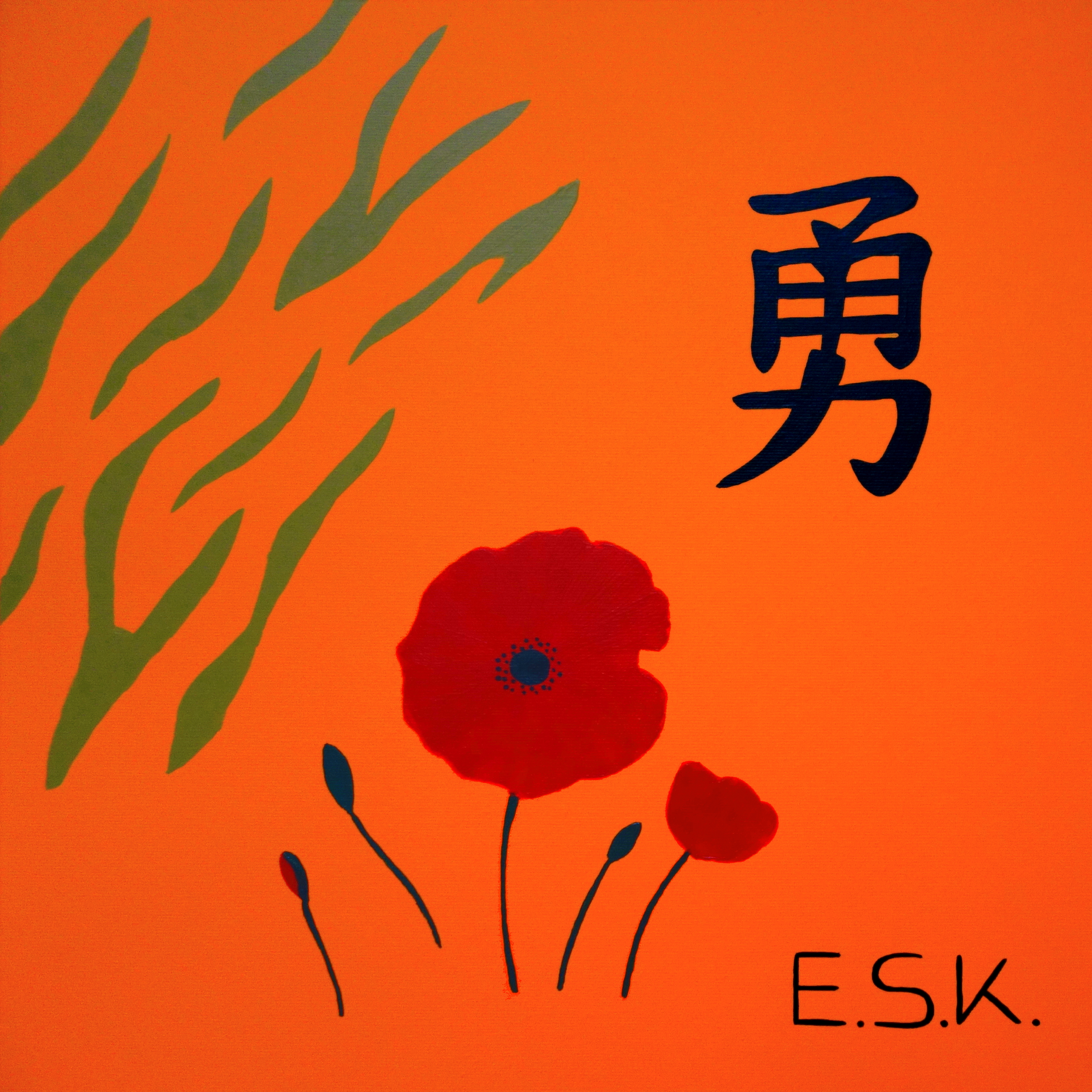 Pop Art Colorful Asia Eileen Susanne Kreipl E.S.K. Kunst Mut Courage 勇