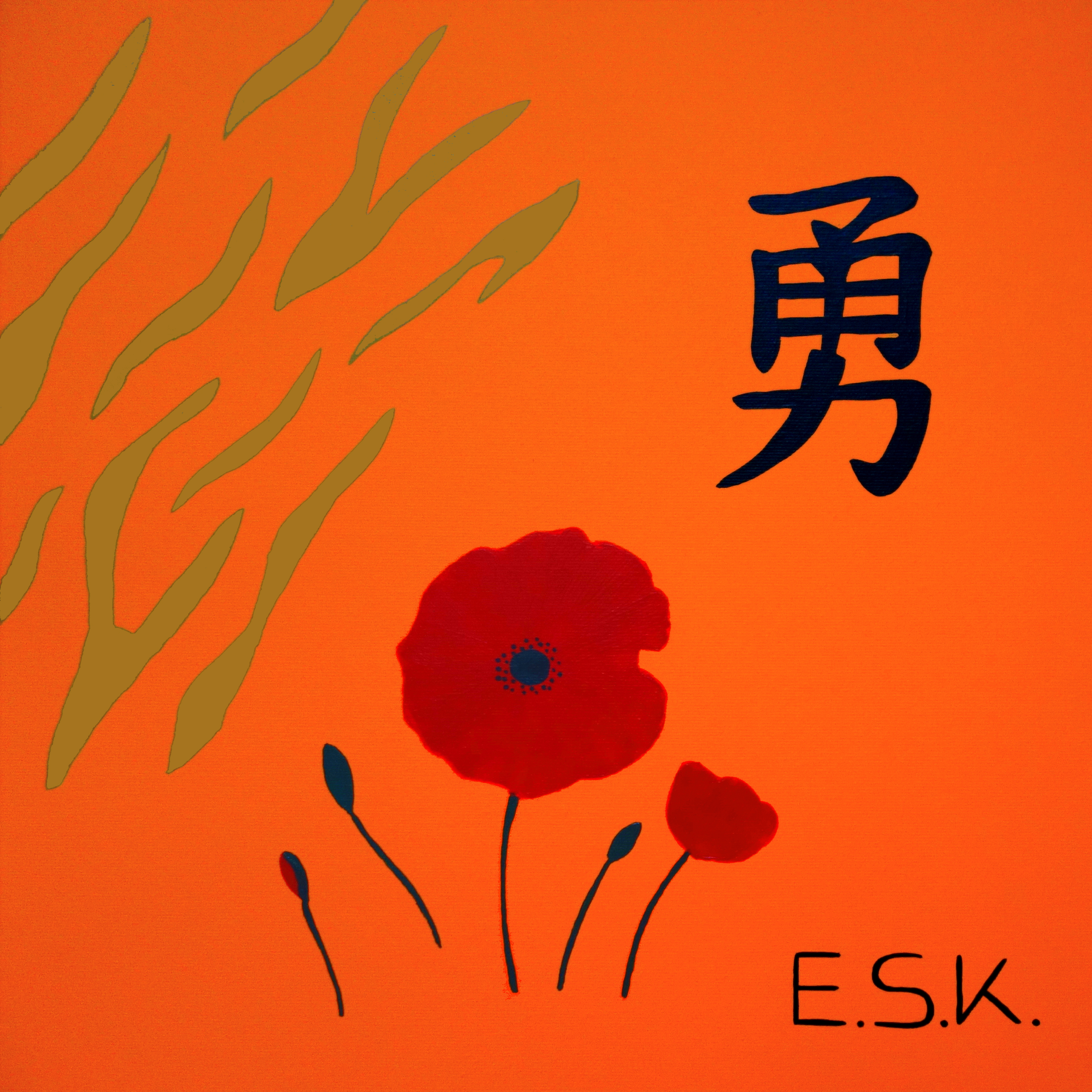 Pop Art Colorful Asia Eileen Susanne Kreipl E.S.K. Kunst Mut Courage 勇