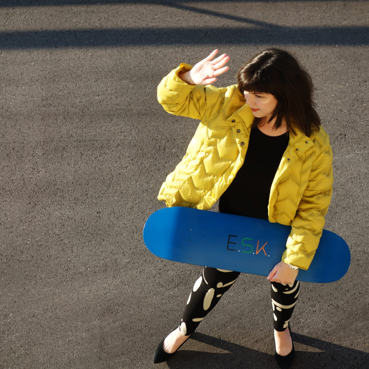 Sunny side of life Backside by E.S.K. Eileen Susanne Kreipl Pop Art Skateboard